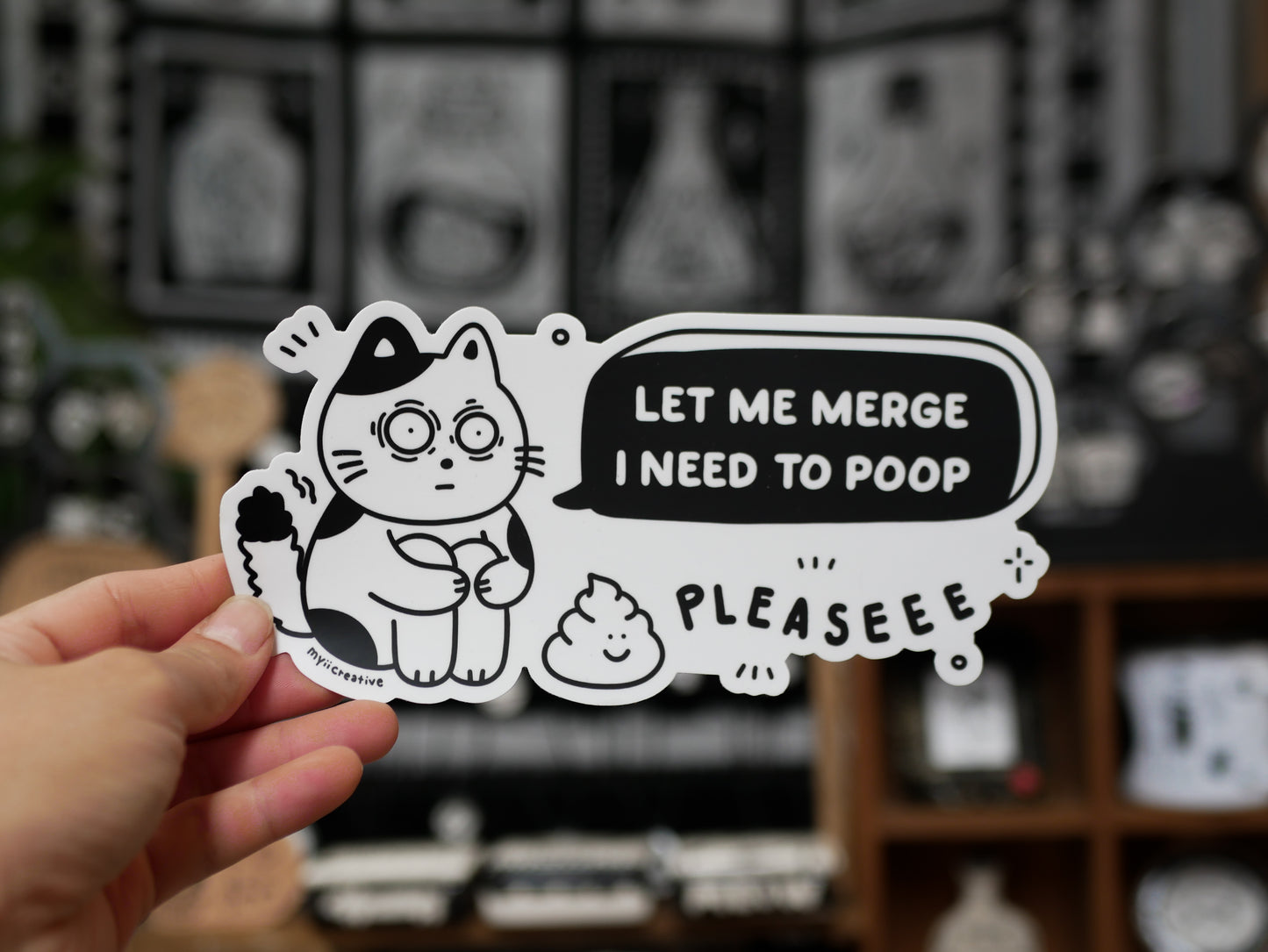 Let me merge bumper sticker