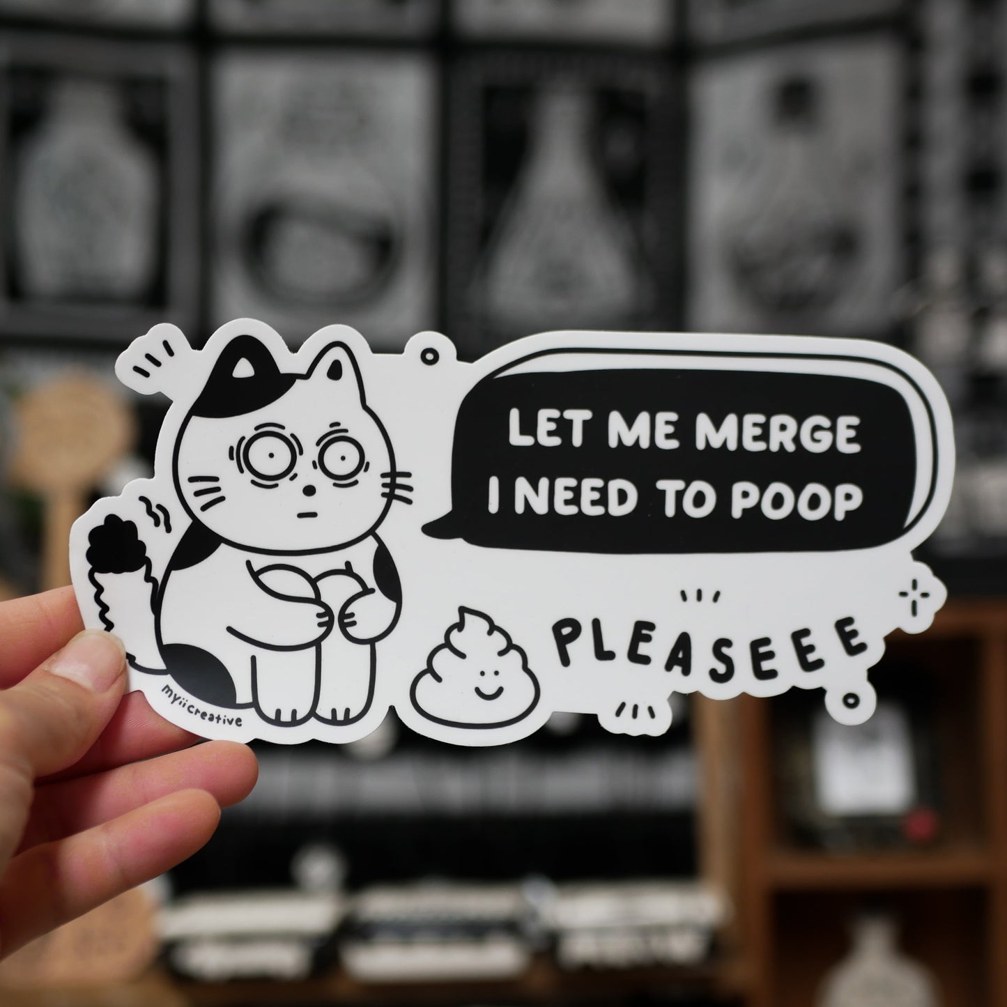 Let me merge bumper sticker