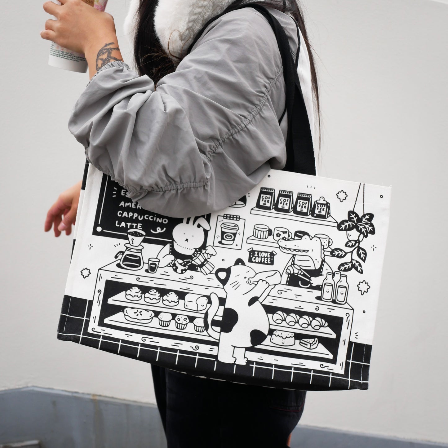 Animal Cafe Tote Bag