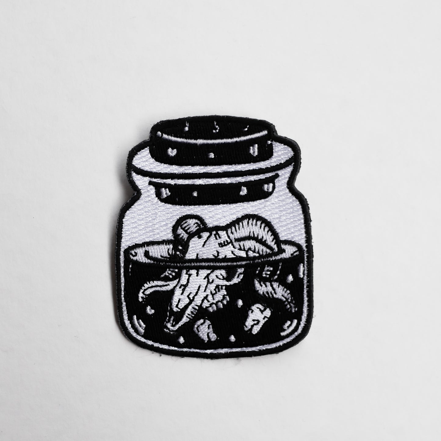 Ram Skull Embroidered Brooch
