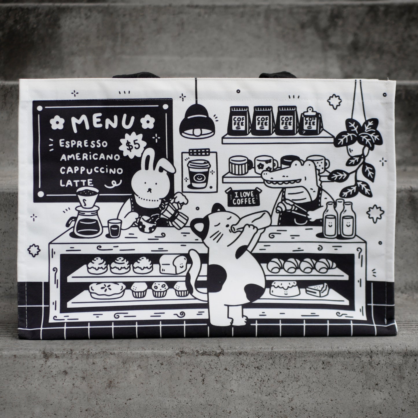 Animal Cafe Tote Bag