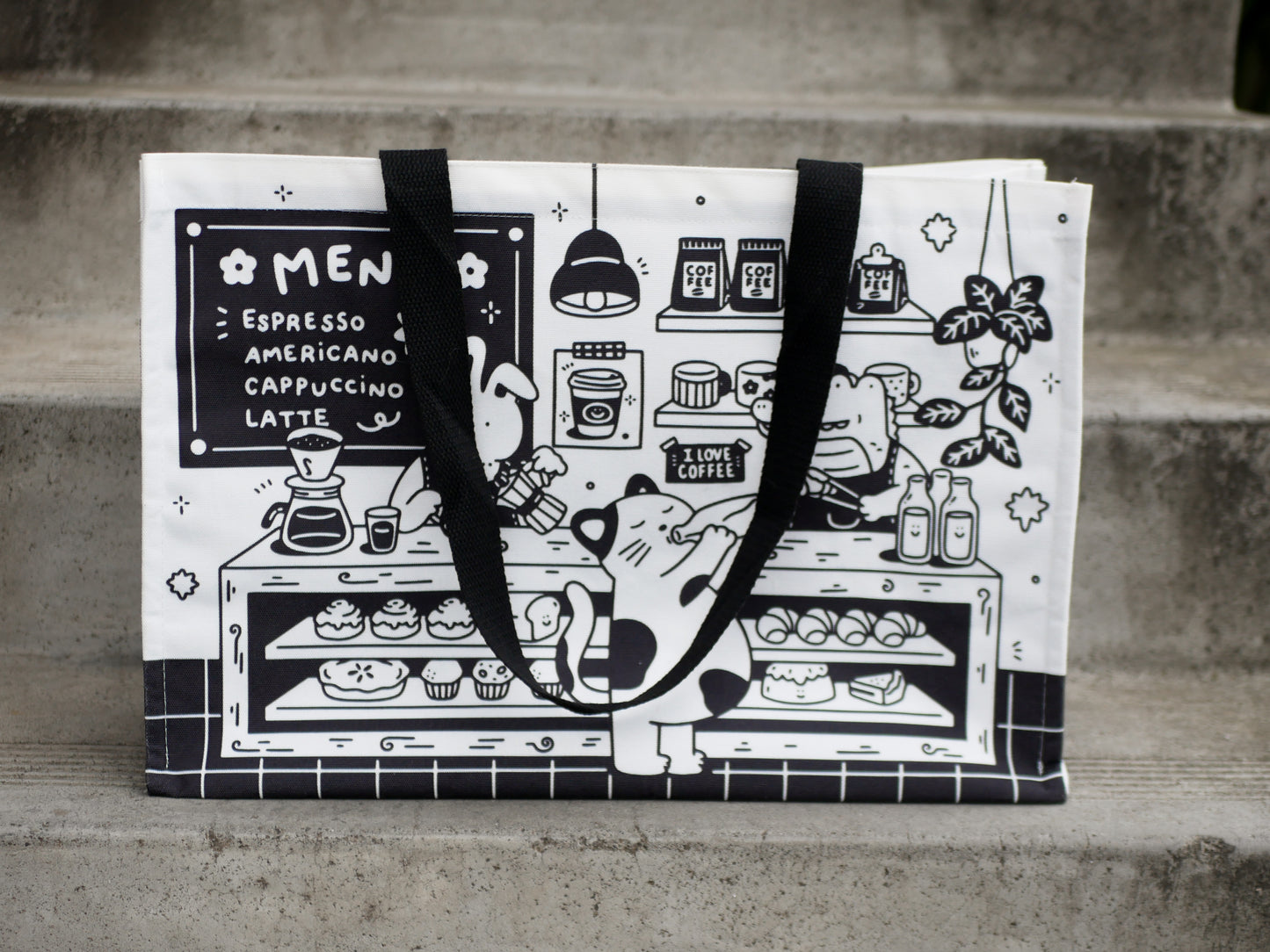 Animal Cafe Tote Bag