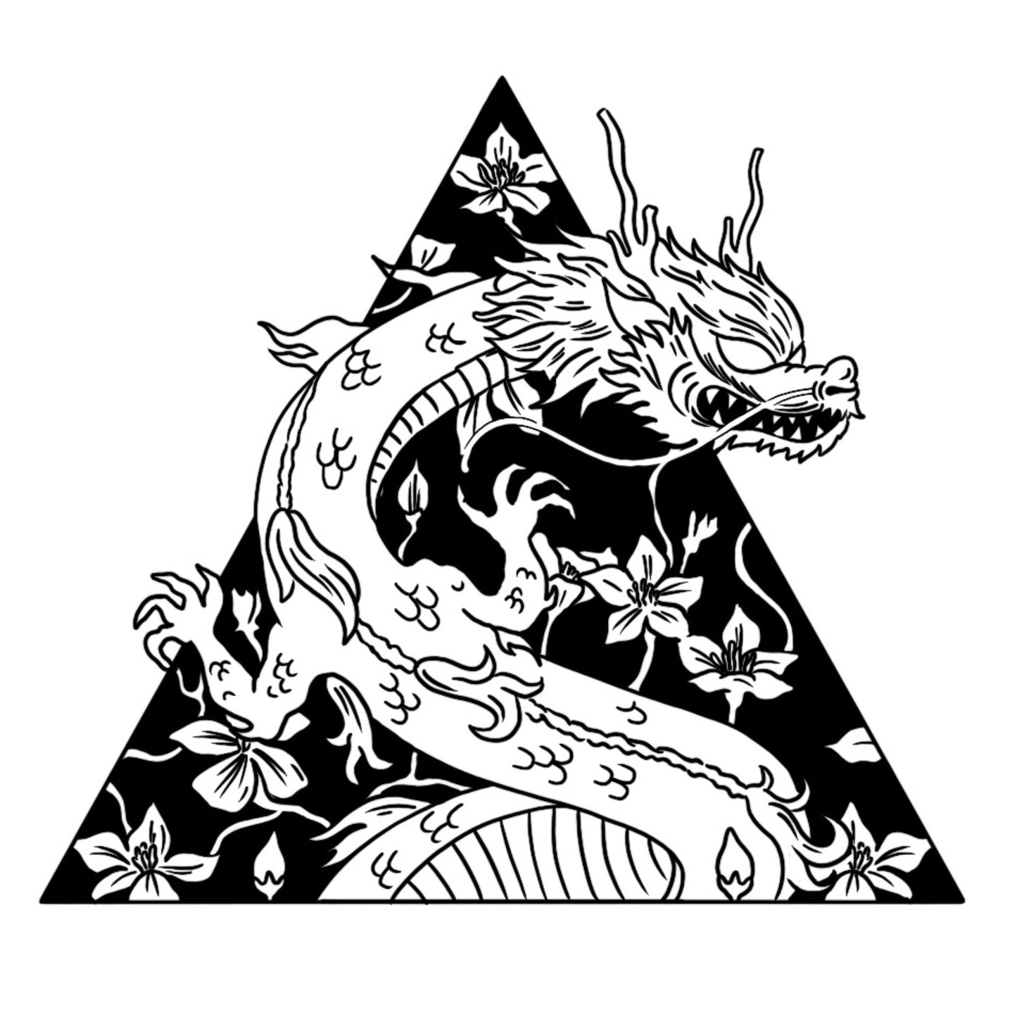 Oriental Dragon Sticker