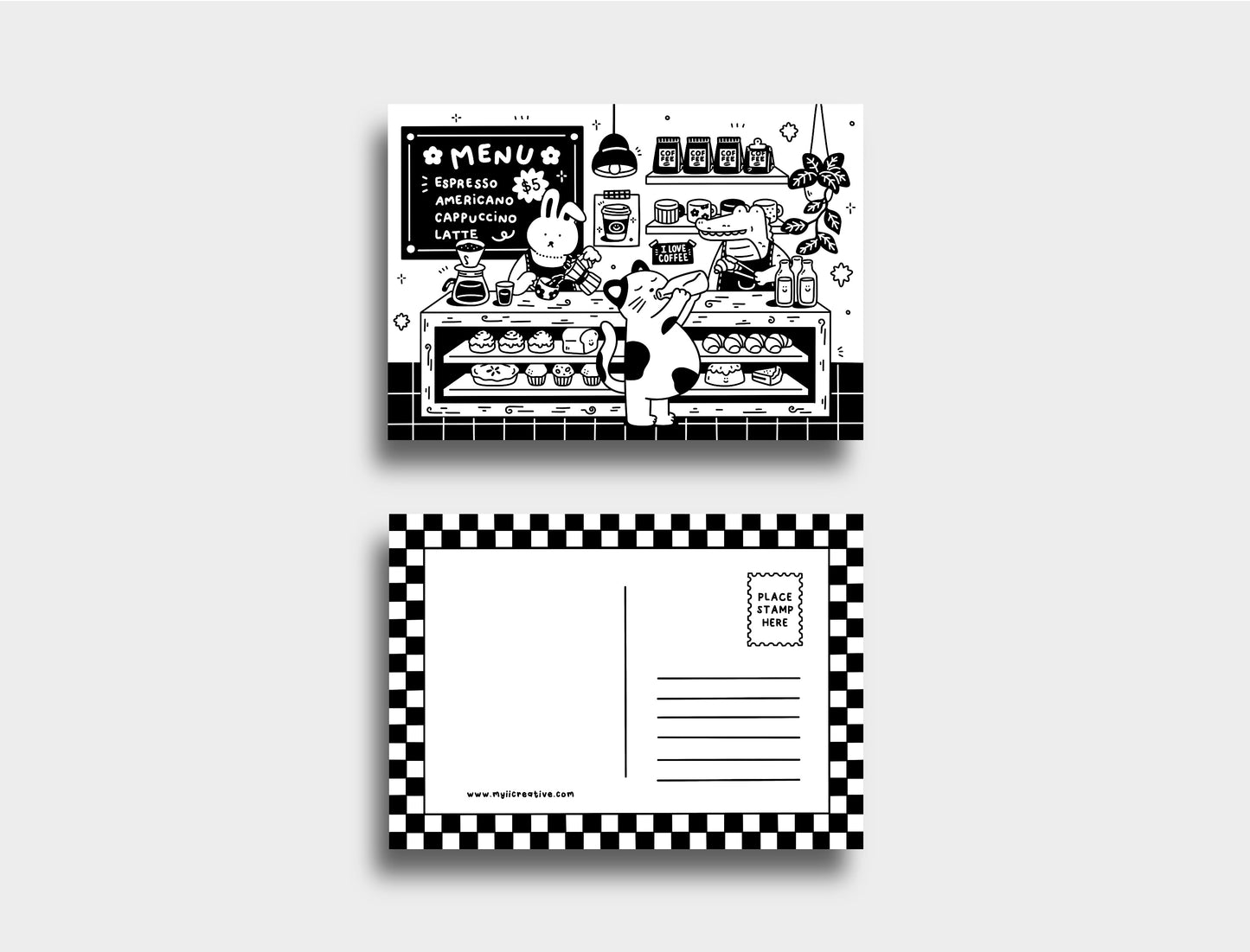 Cozy Cafe PostCard