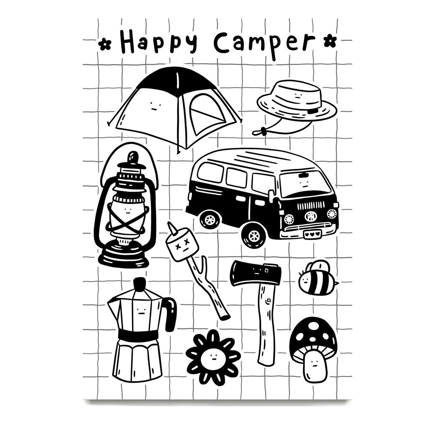 Happy Camper Sticker Sheet