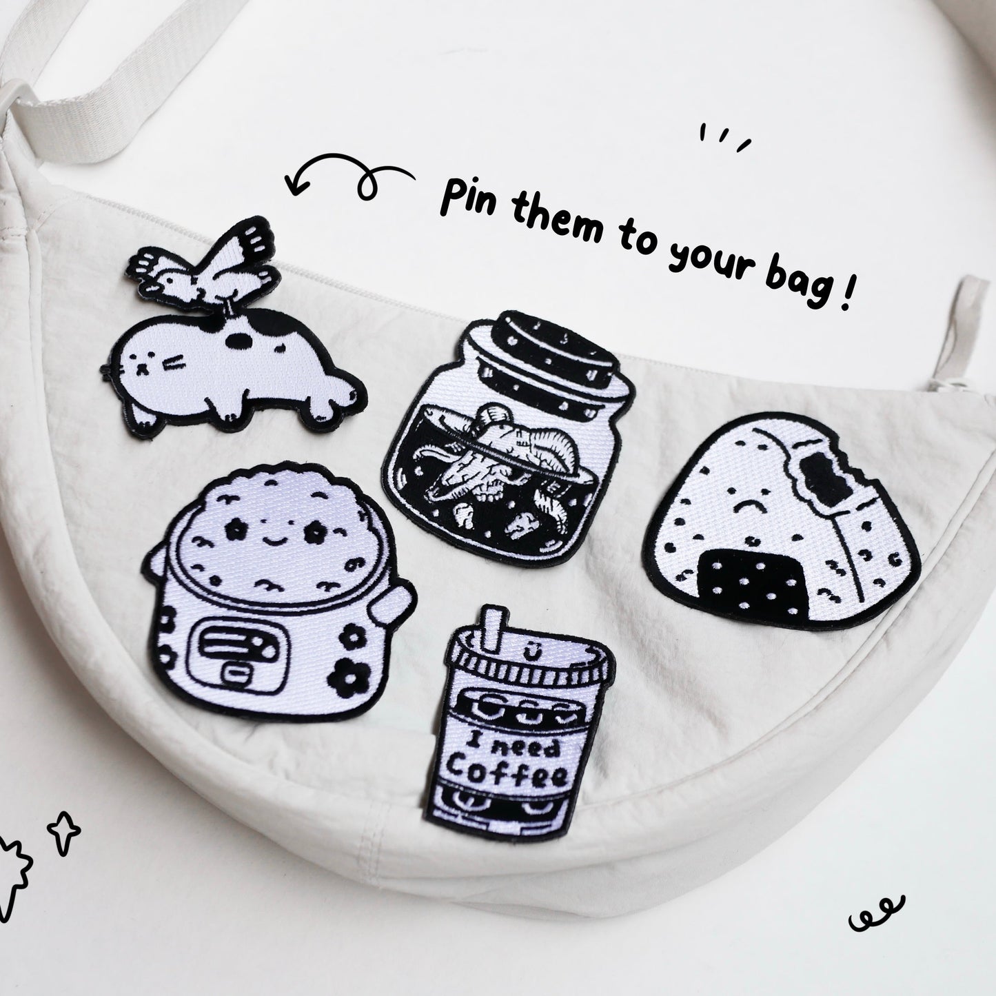 Rice Cooker Embroidered Brooch