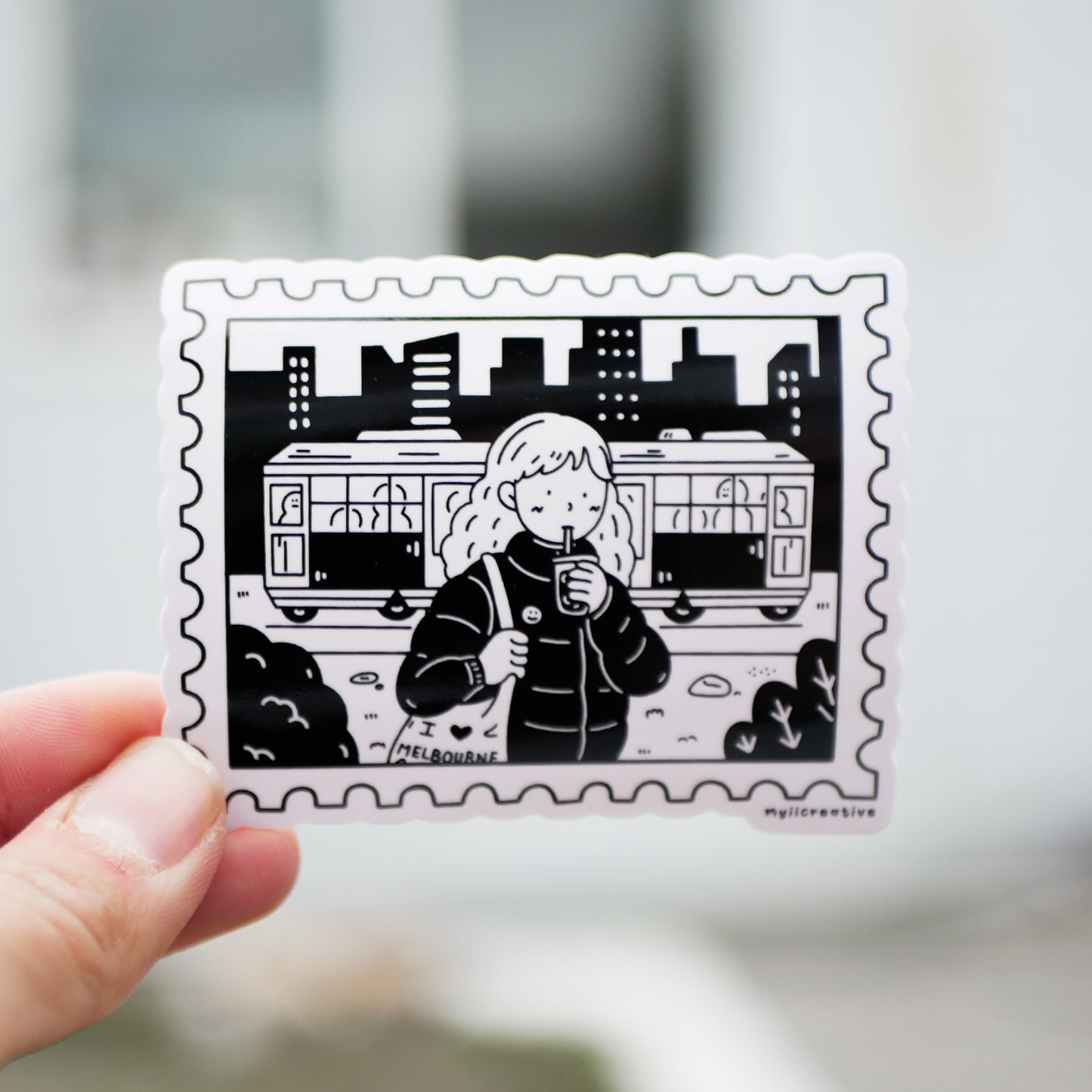Melbourne Stamp Sticker