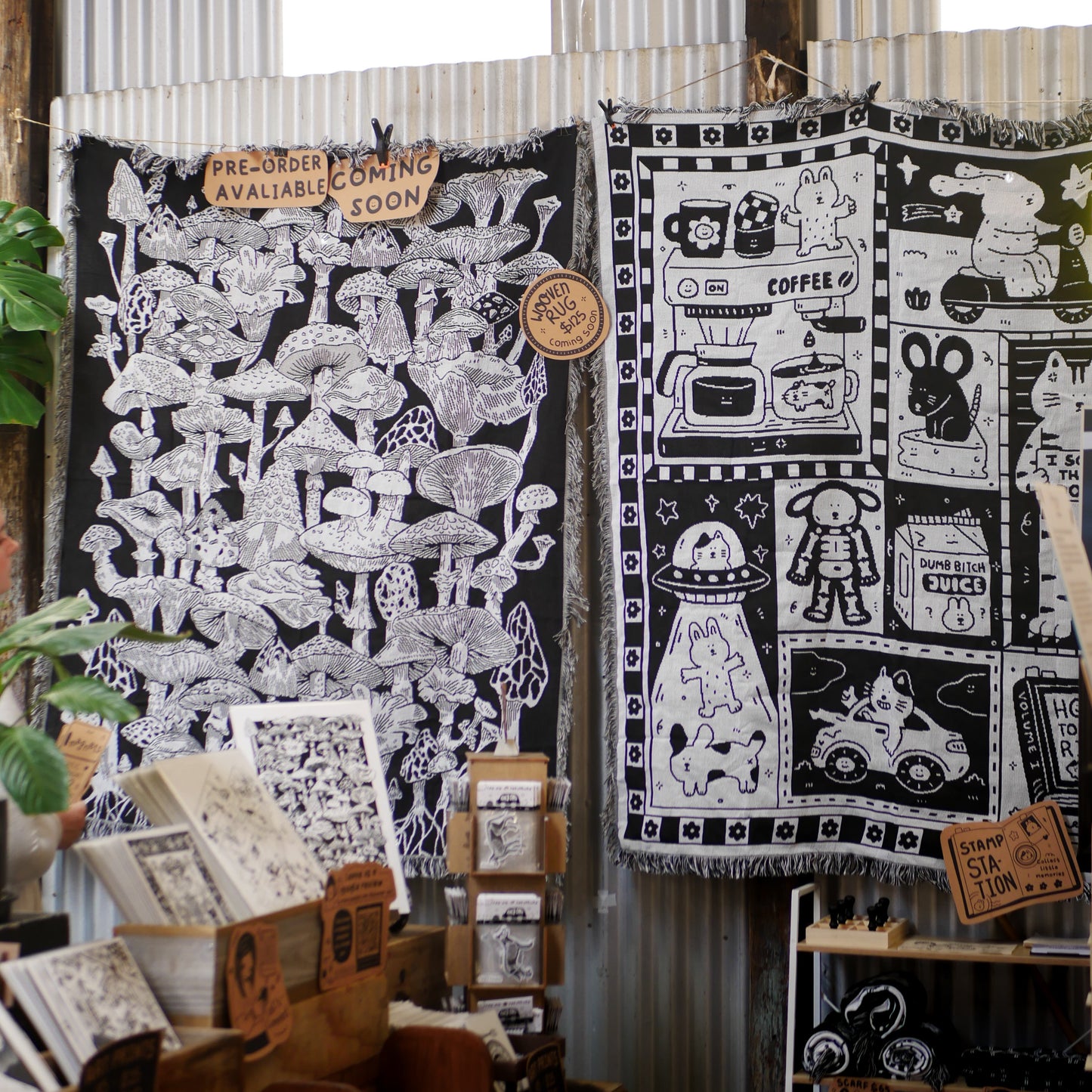 Mushroom Forest Woven Rug