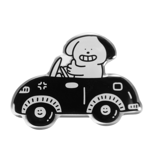 Driving Dog Acrylic Magnets