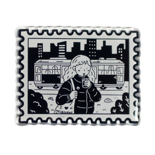 Melbourne Stamp Acrylic Magnet