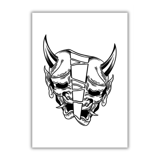 Oni Mask Art Print