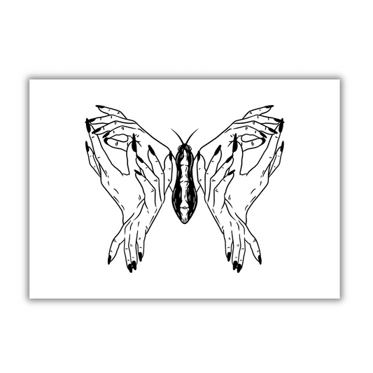 Hands Butterfly Art Print