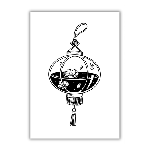Floral Lantern Art Print