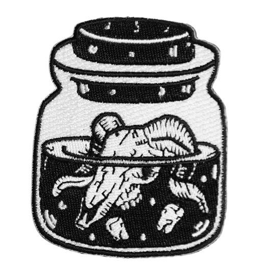 Ram Skull Embroidered Brooch