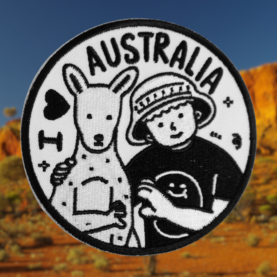 I Love Australia Embroidered Patch