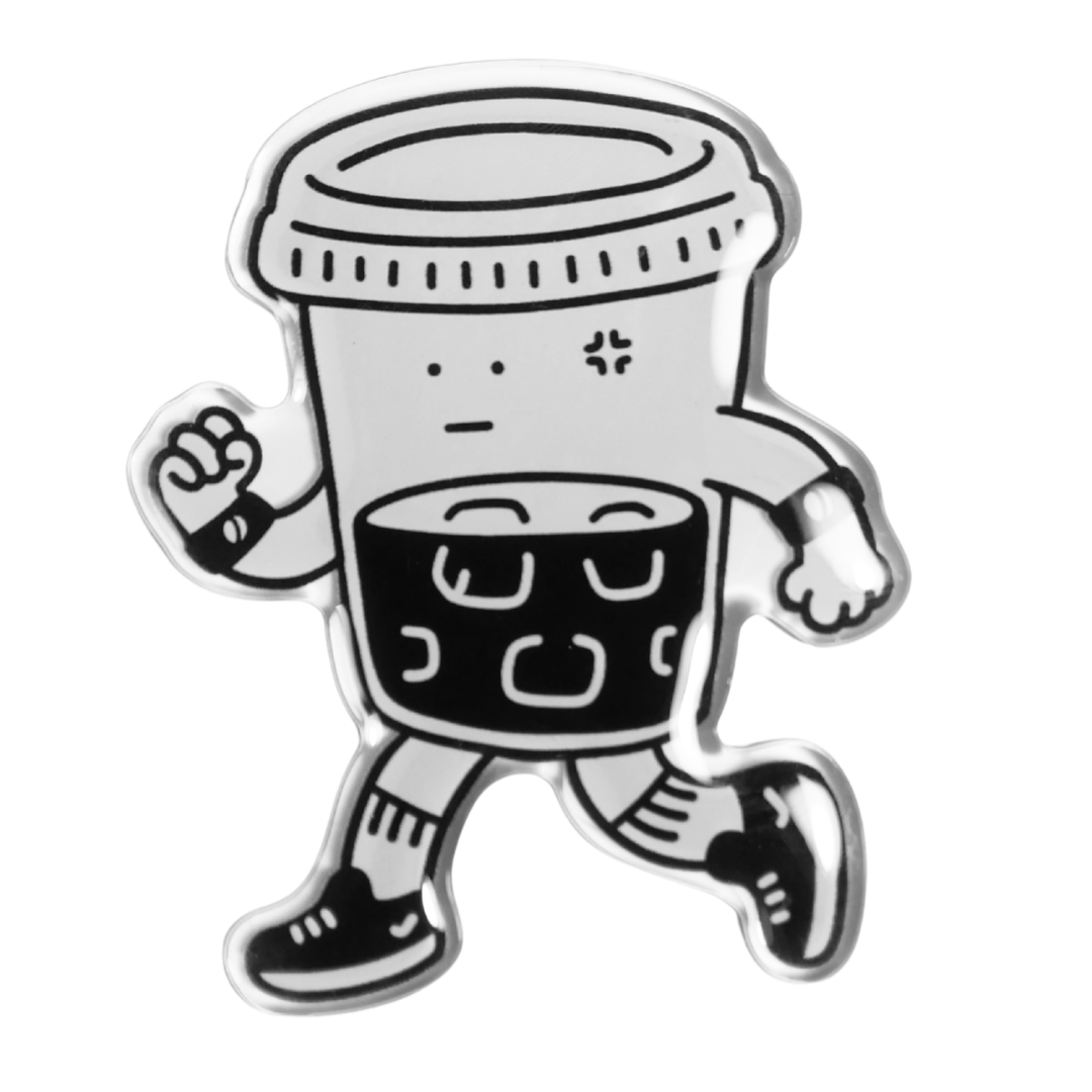 Running On Caffeine  Acrylic Magnet