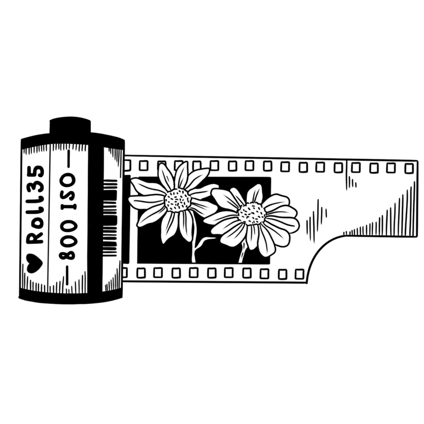 Floral Film Roll Sticker