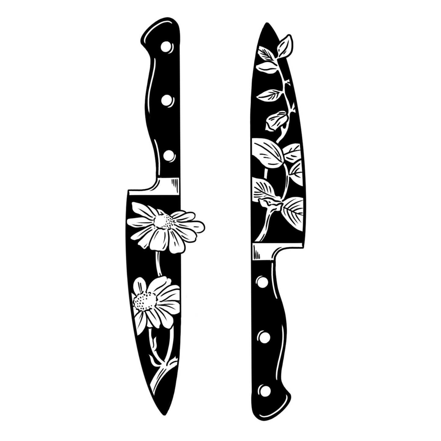 Floral Knives Sticker