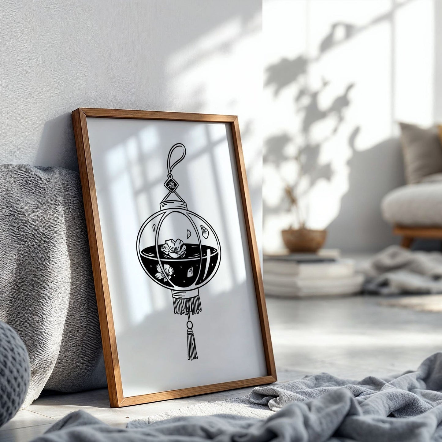 Floral Lantern Art Print
