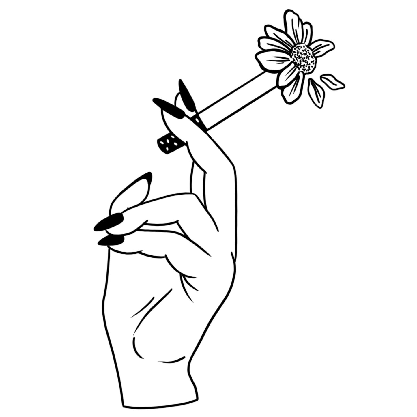 Hand Holding Cigarette Sticker