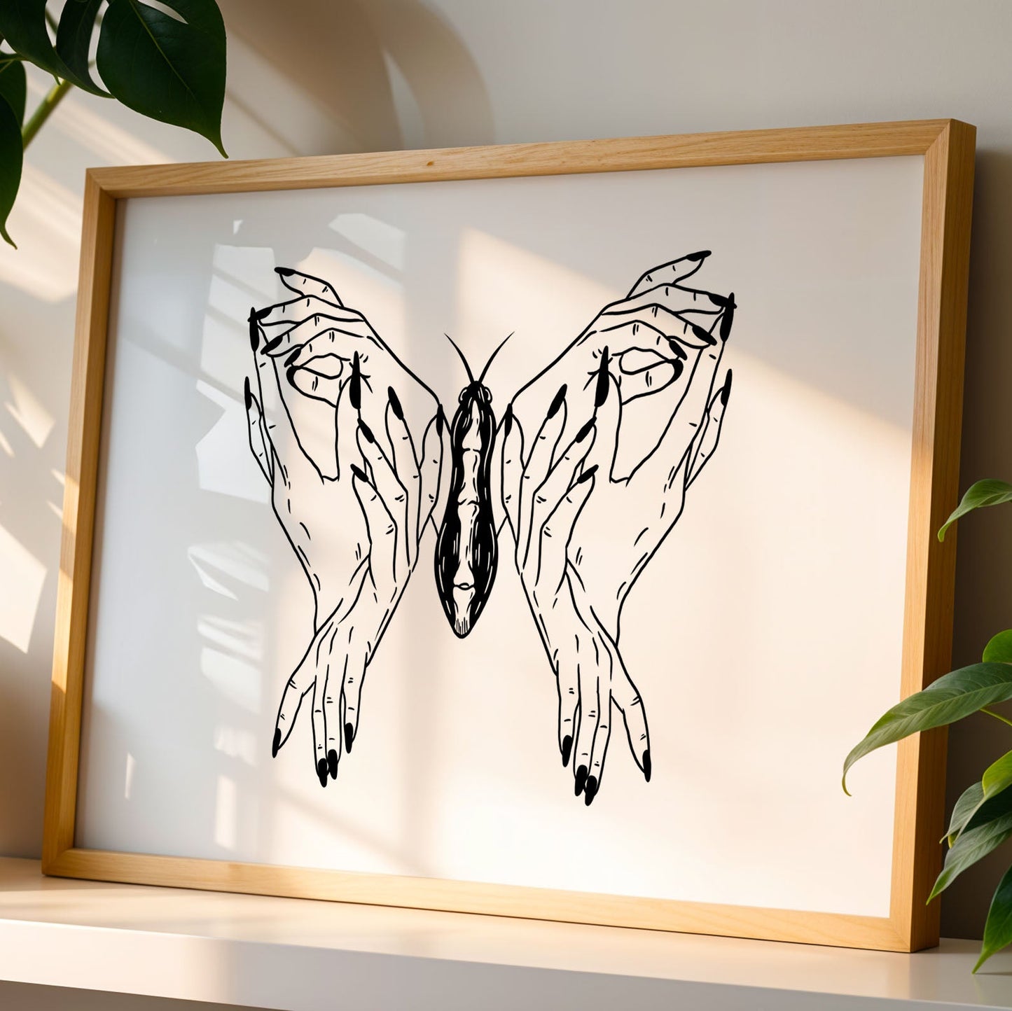 Hands Butterfly Art Print