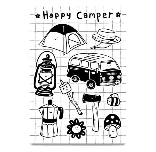 Happy Camper Sticker Sheet