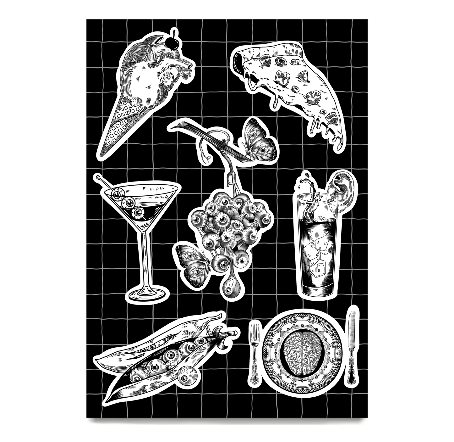 Horror Foods Sticker Sheet