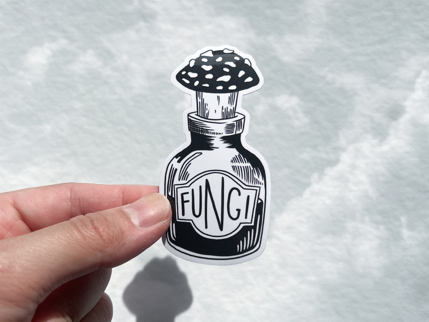 Fungi Mushroom Jar  Sticker