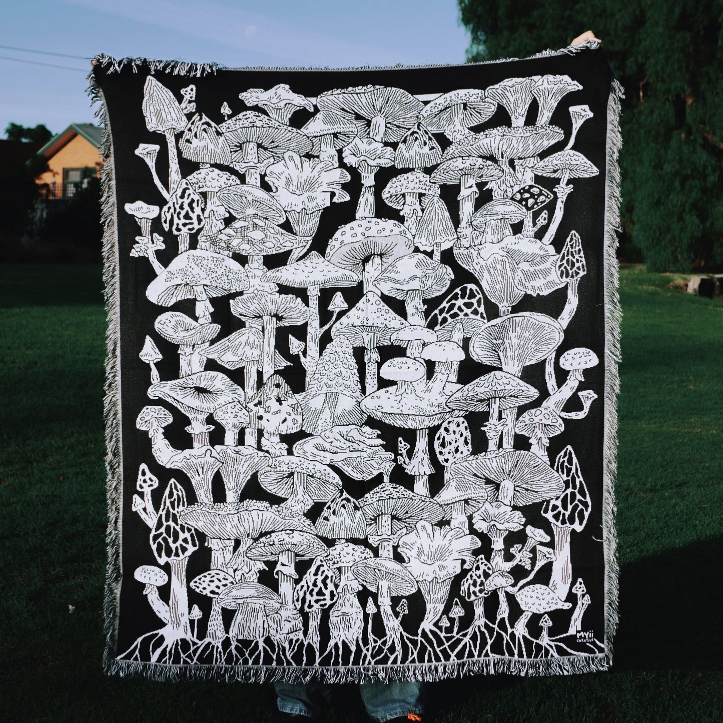 Mushroom Forest Woven Rug