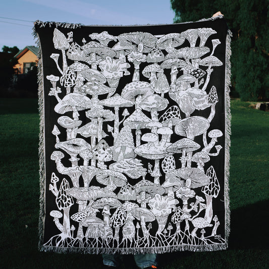Mushroom Forest Woven Rug
