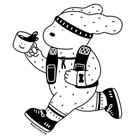 Running On Caffeine Sticker