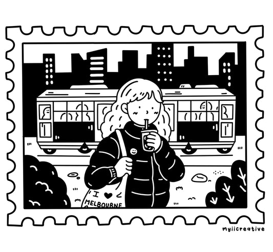 Melbourne Stamp Sticker