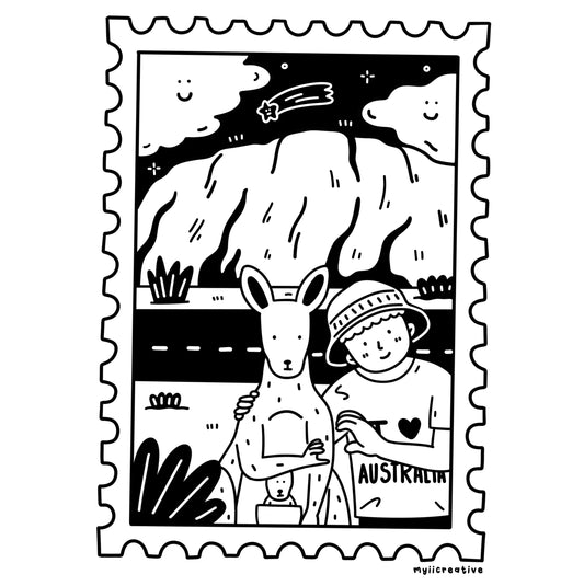 Australia Stamp Sticker