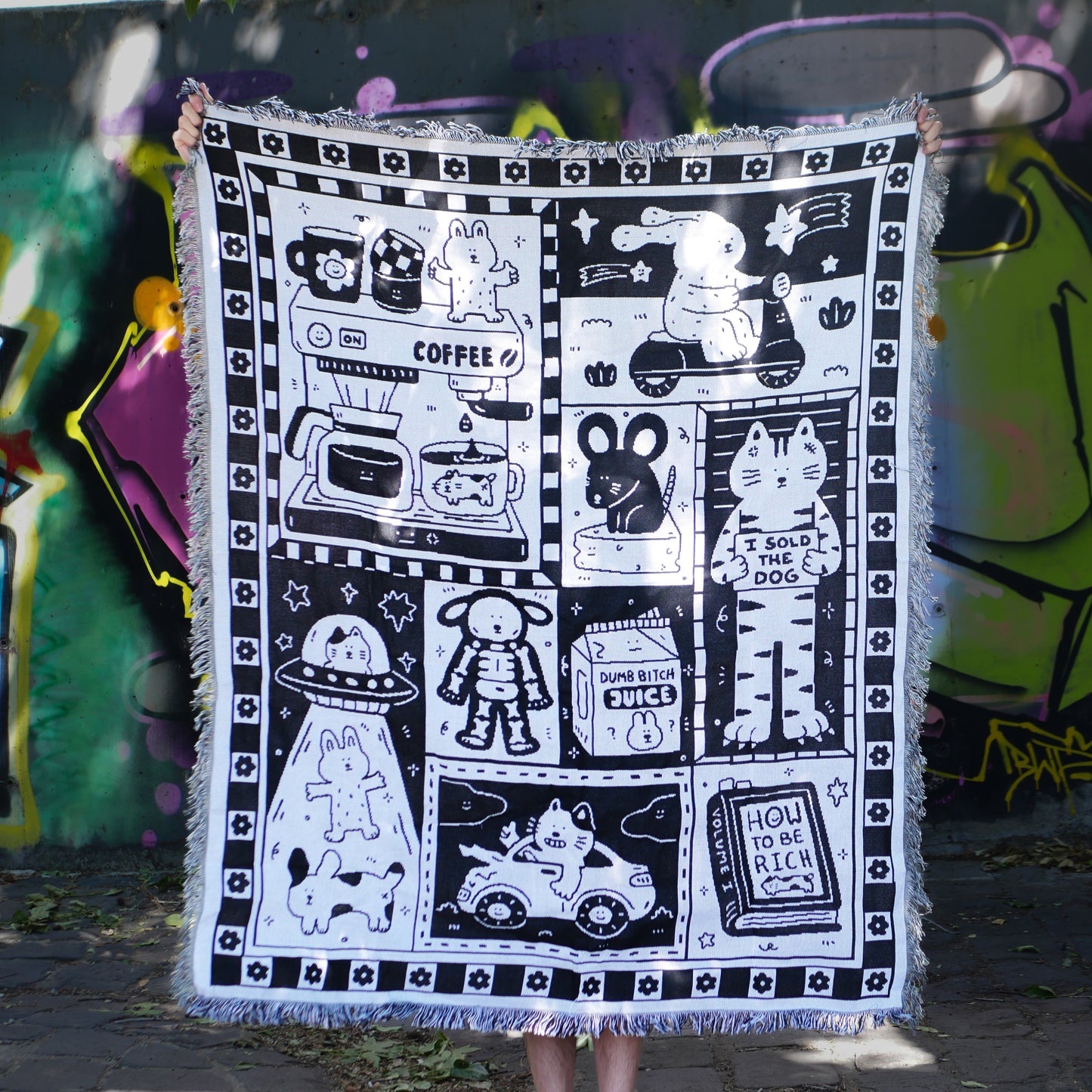 Animal Doodles Woven Rug