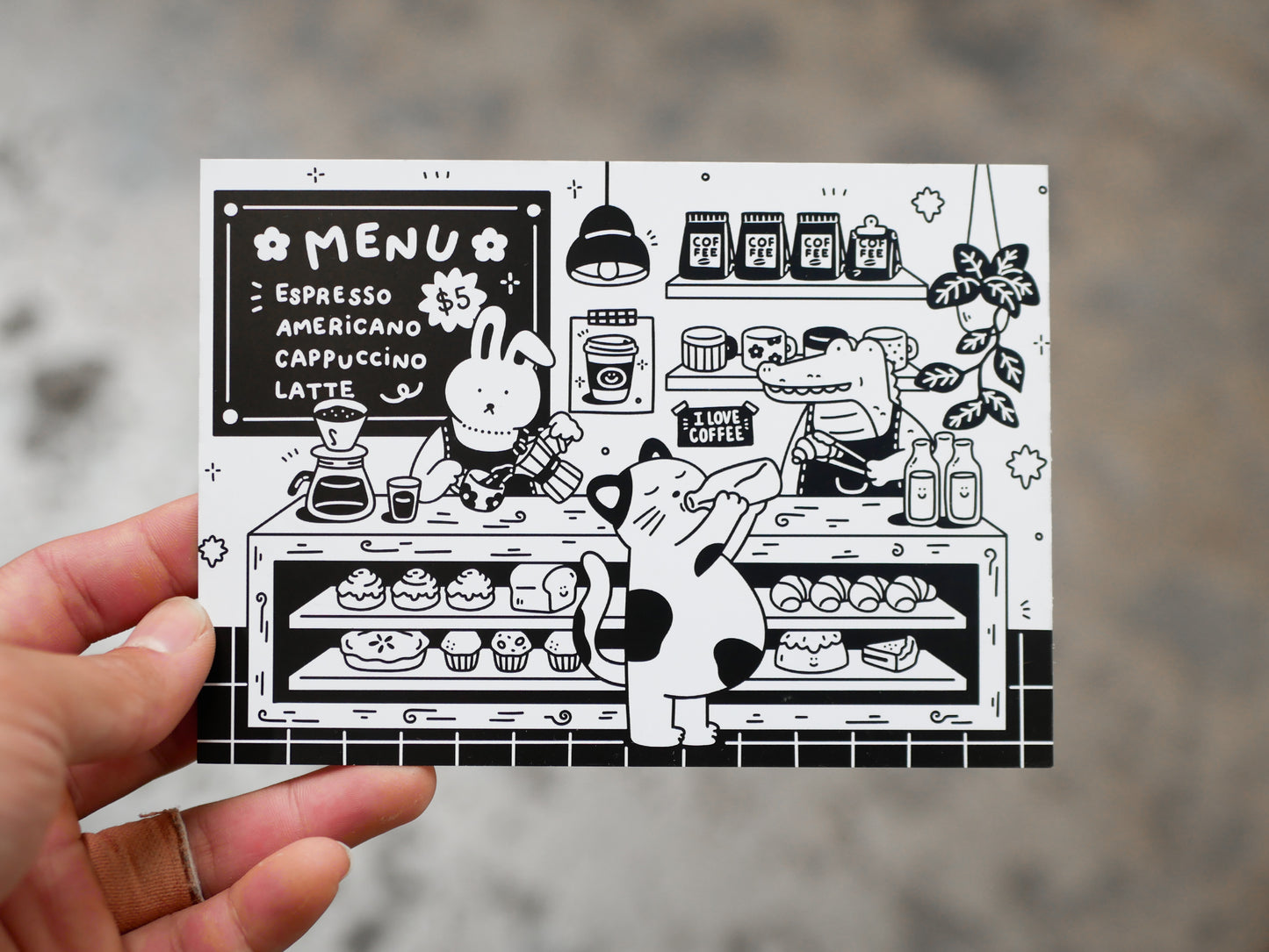 Cozy Cafe PostCard