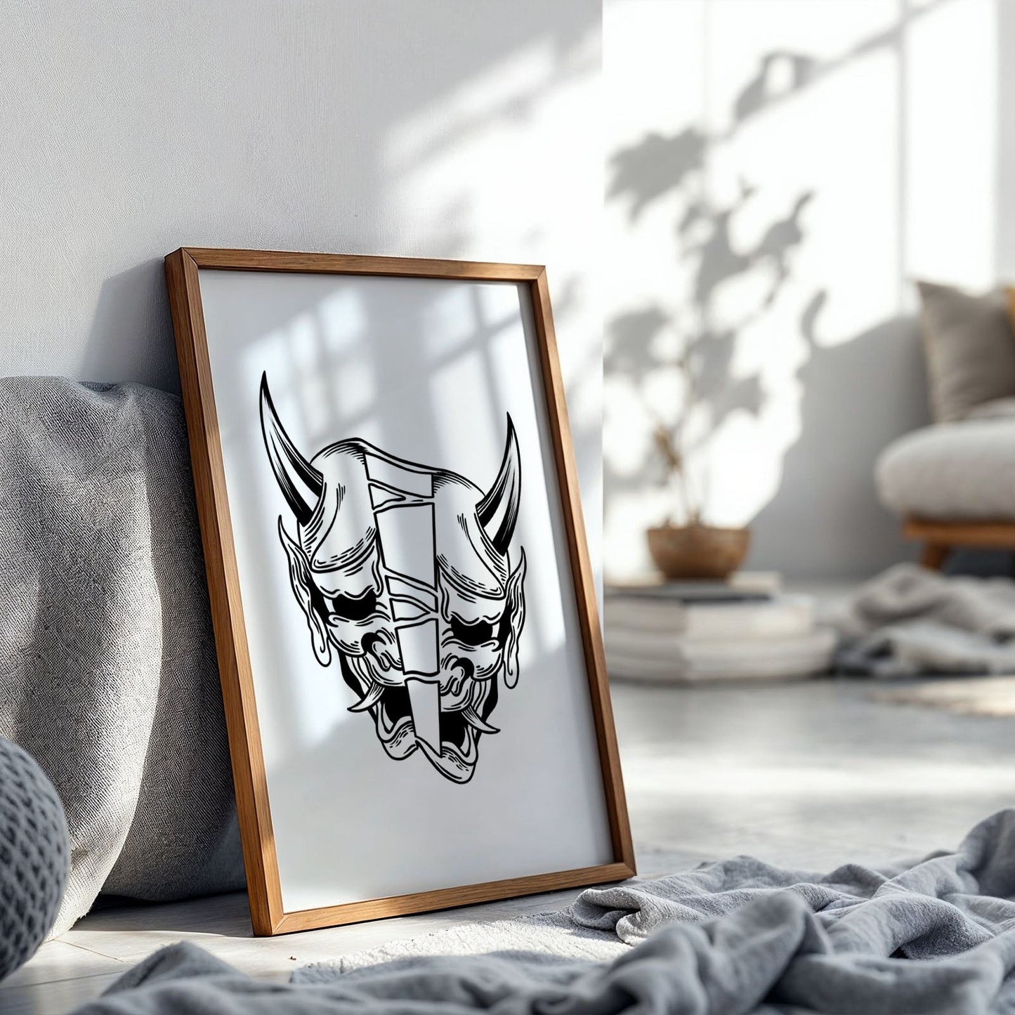 Oni Mask Art Print