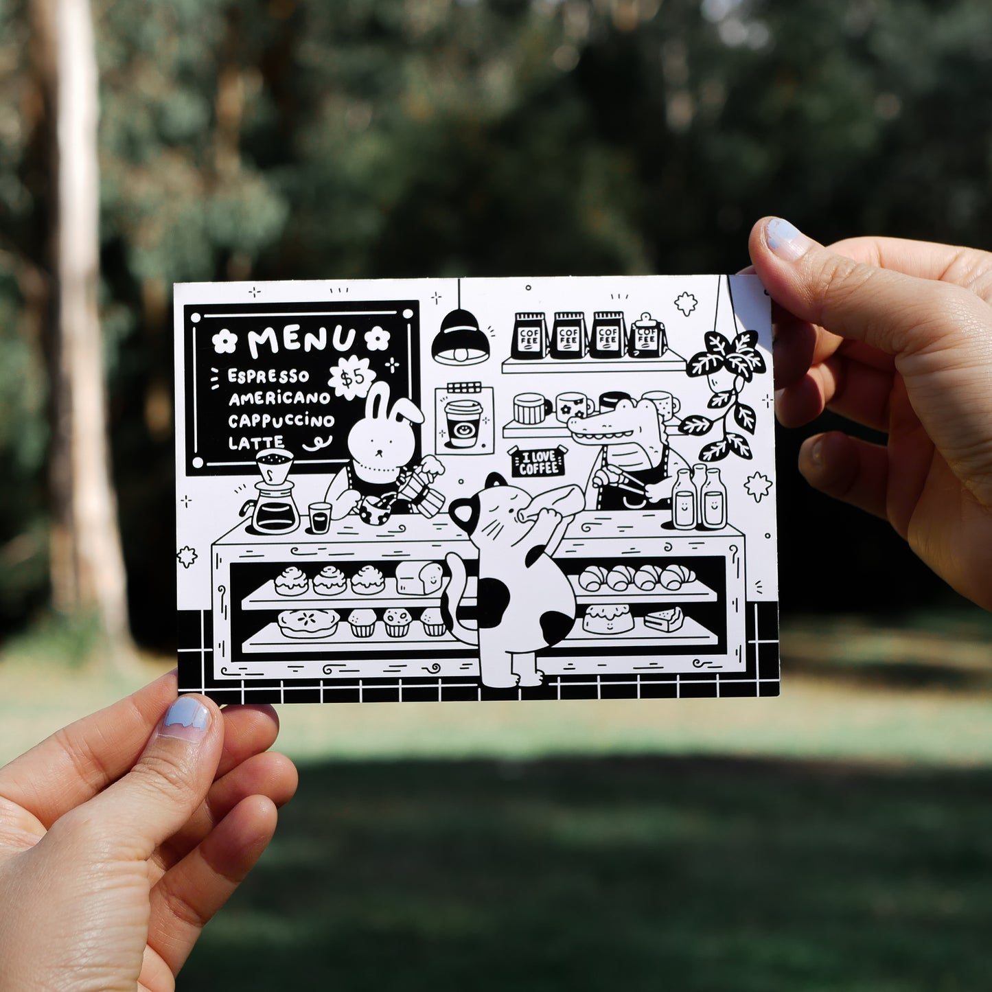 Cozy Cafe PostCard