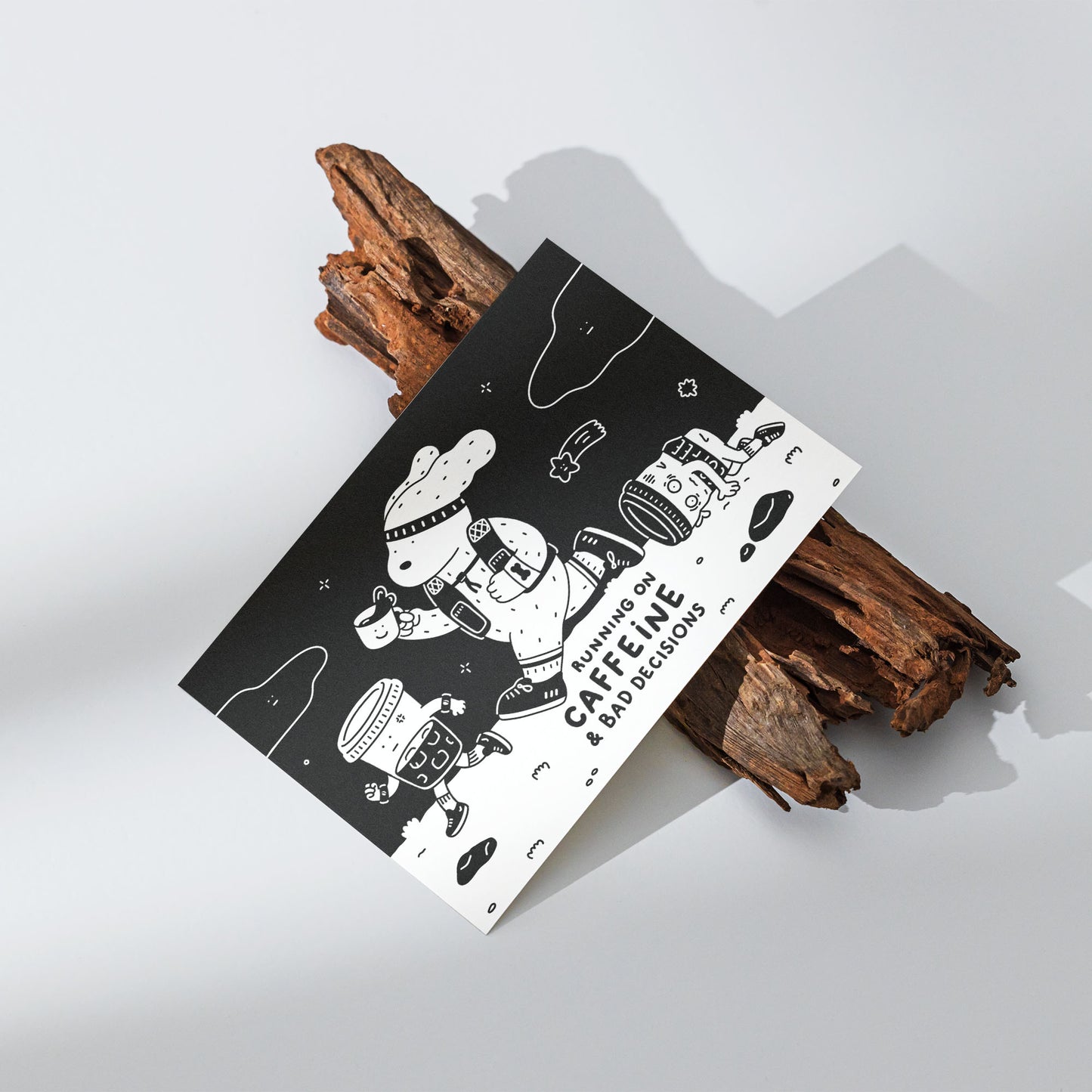 Running On Caffeine Postcard