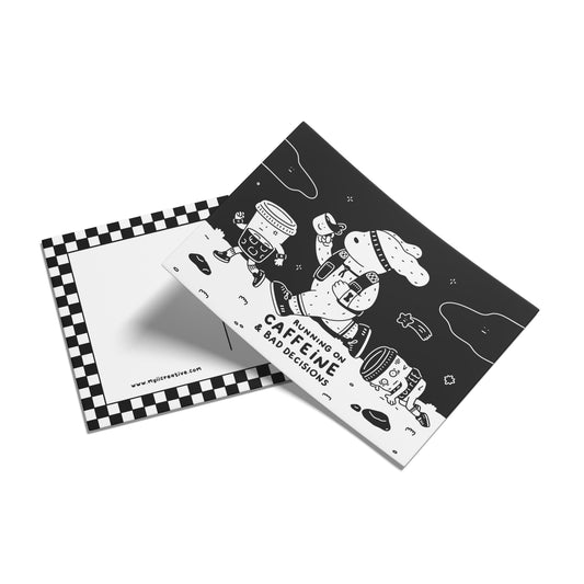 Running On Caffeine Postcard