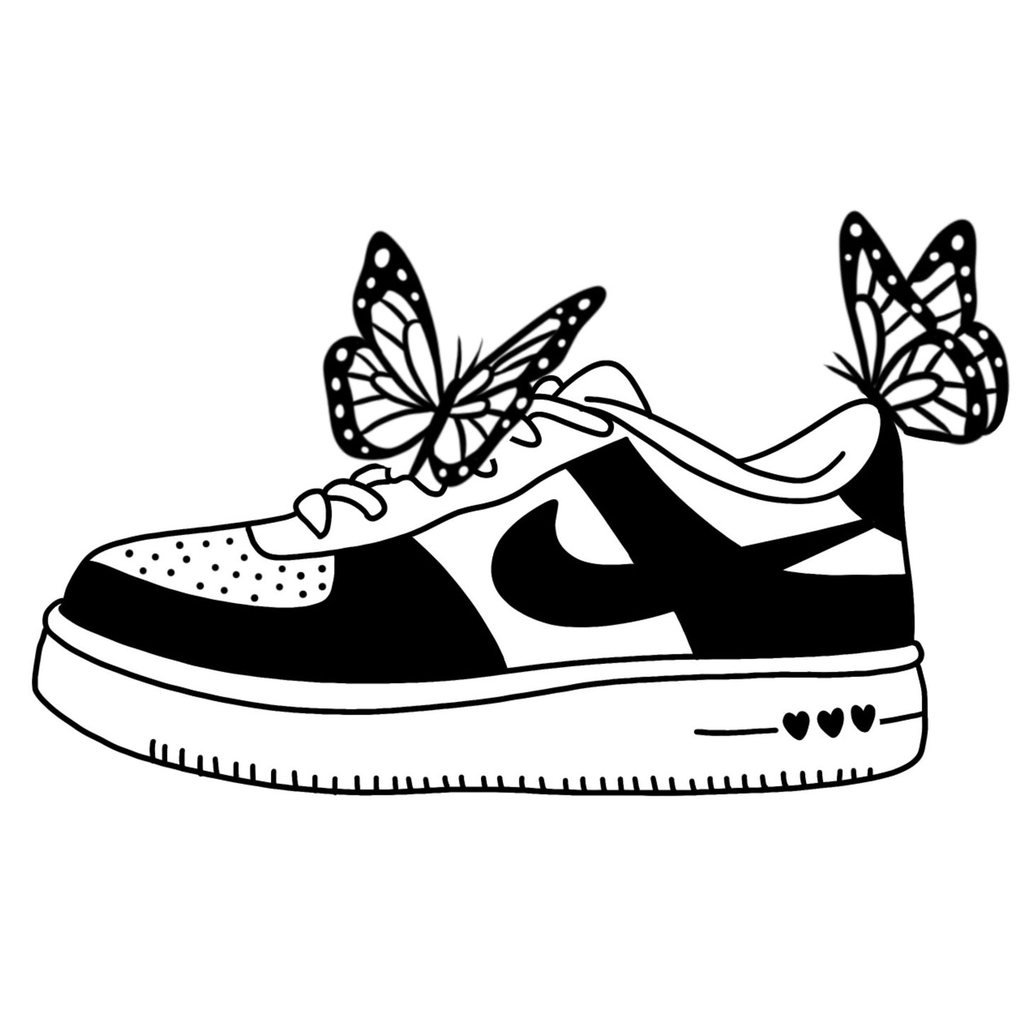 Butterfly Nike Sticker