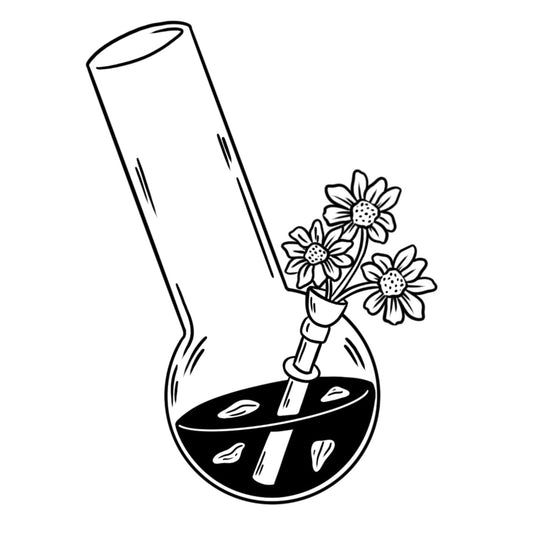 Floral Bong Sticker