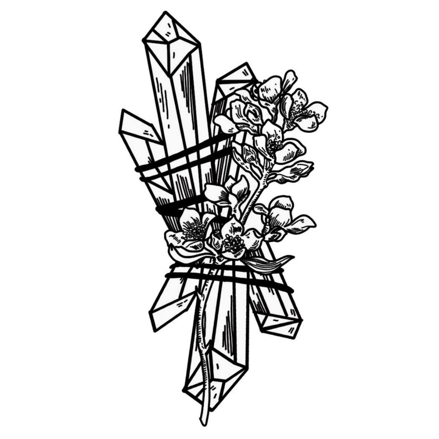 Floral Crystal Sticker
