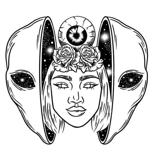 Alien Girl Sticker