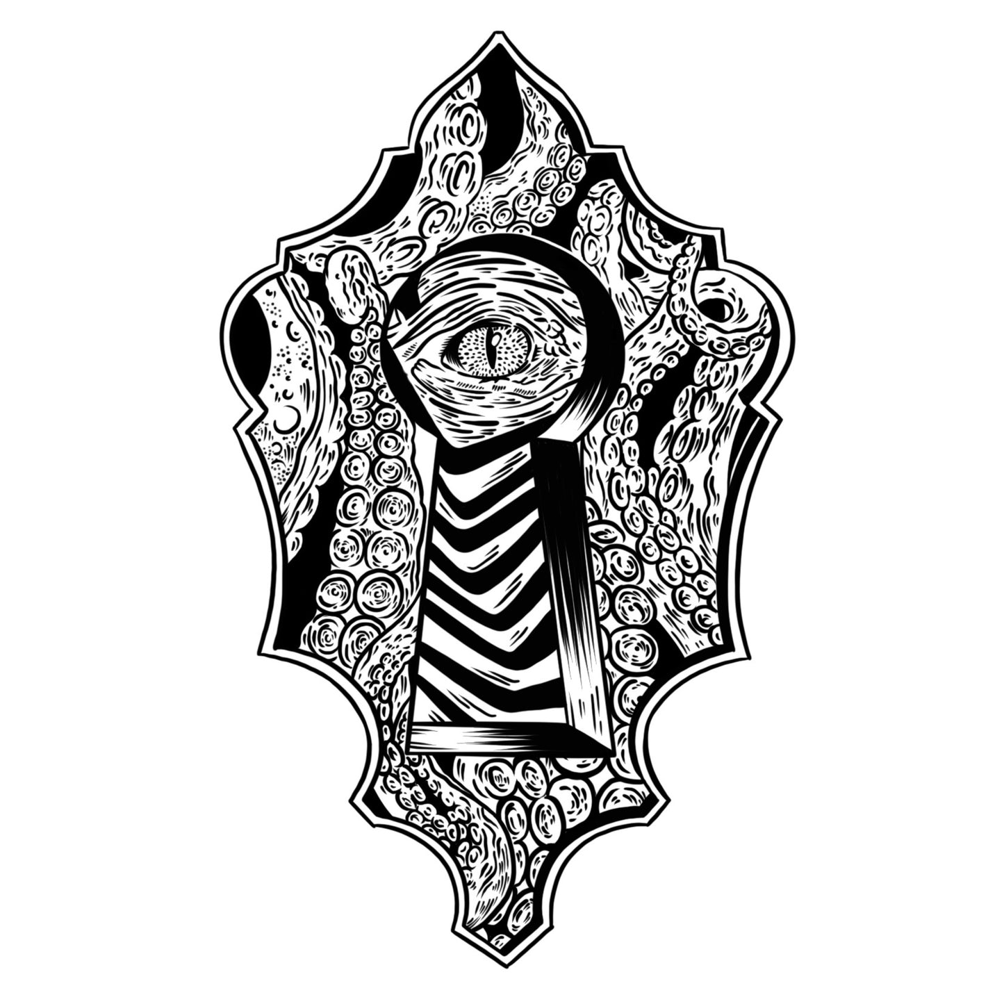 Kraken Key Hole Sticker