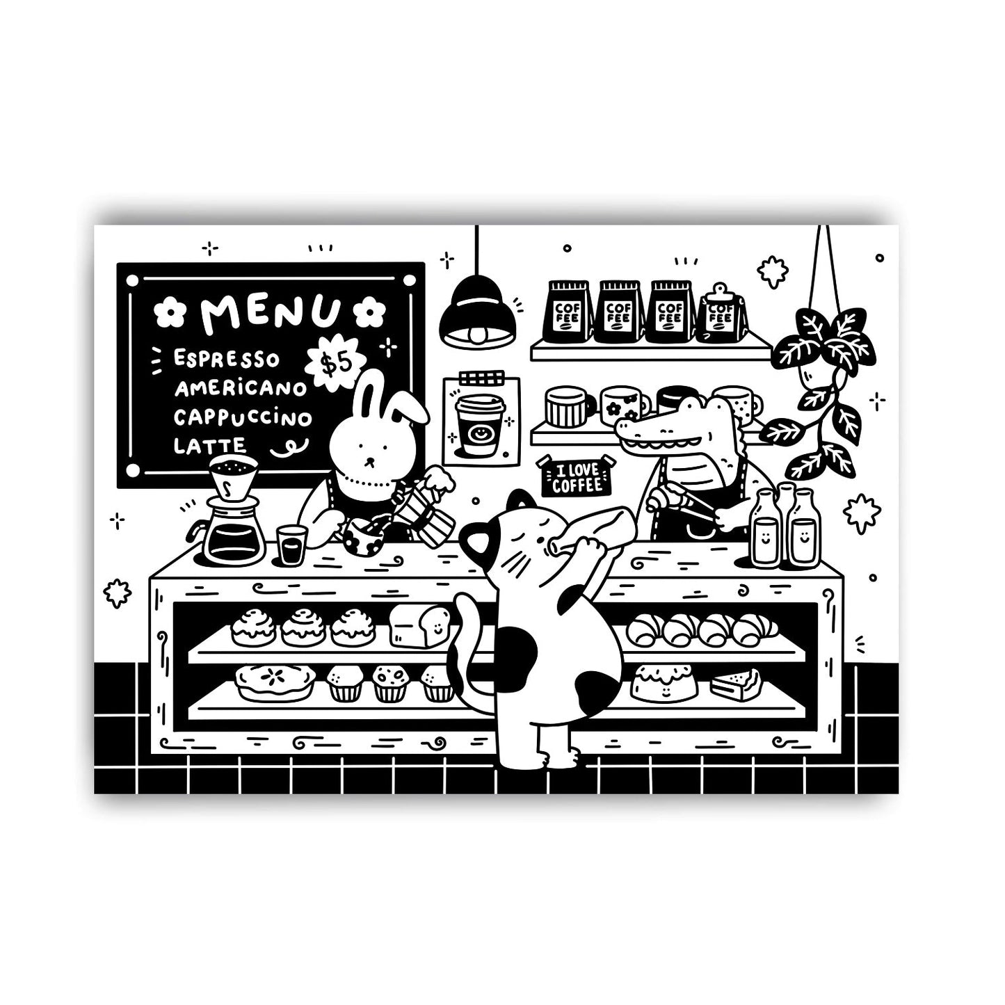 Cozy Cafe PostCard
