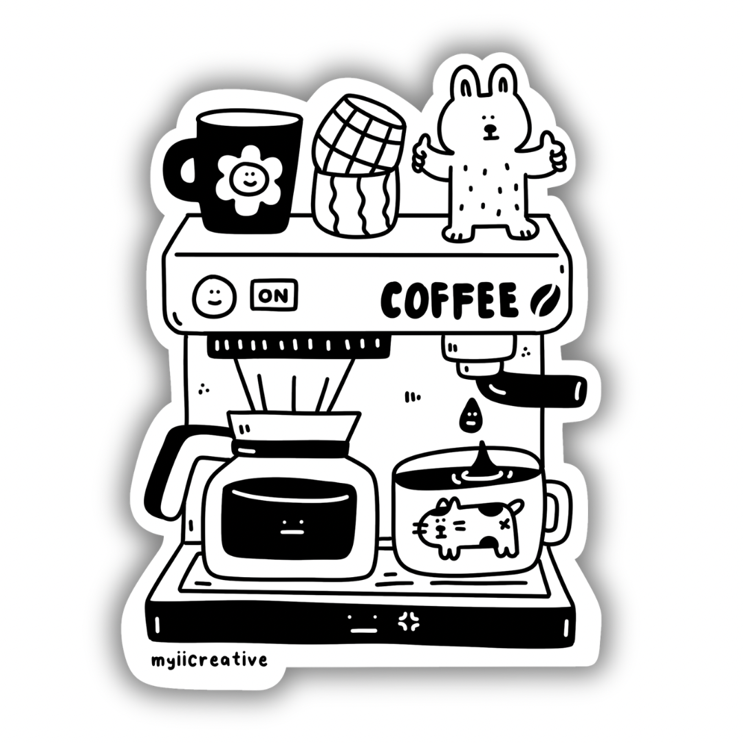 Coffee Machine Sticker