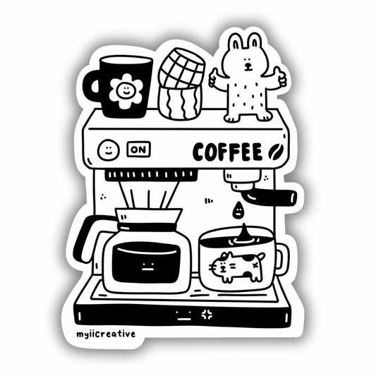 Coffee Machine Sticker